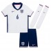 Camisa de Futebol Inglaterra Marc Guehi #6 Equipamento Principal Infantil Europeu 2024 Manga Curta (+ Calças curtas)